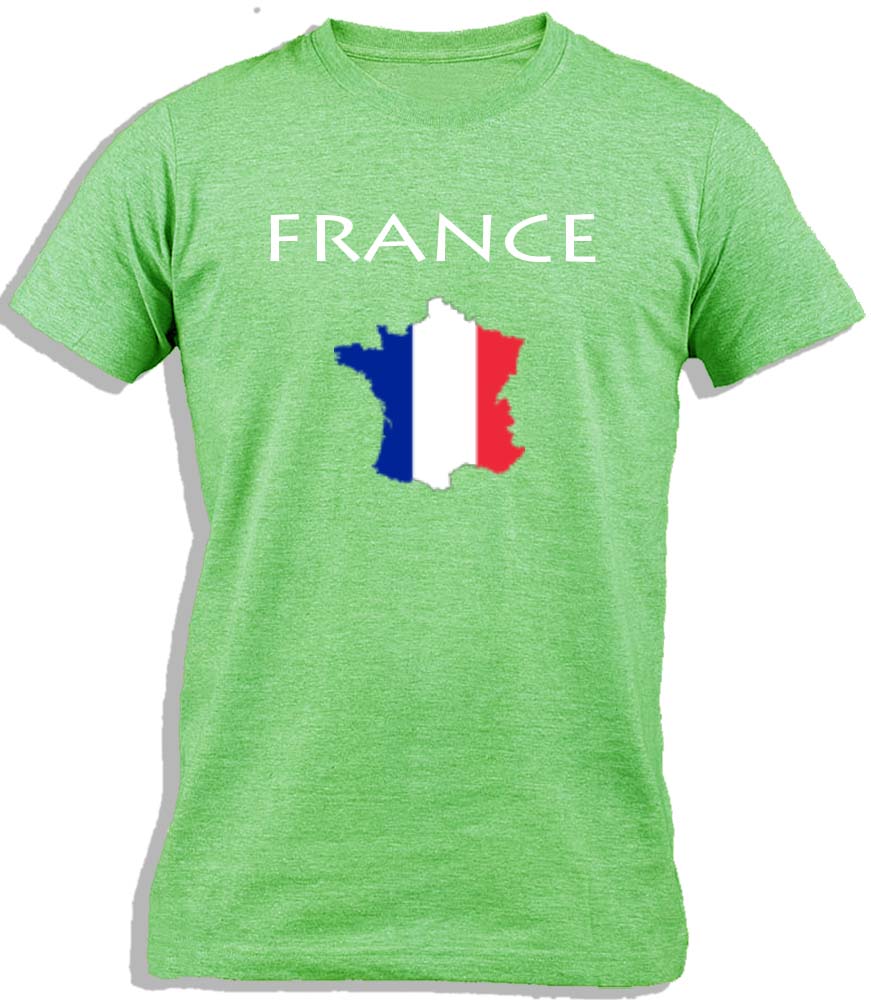 Ay Cabron™ France Map Flag | Territory With French Flag Cotton T-Shirt For Men