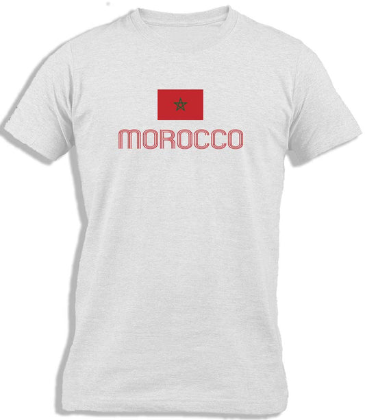 Ay Cabron™ Morocco With Flag | Moroccan Flag Cotton T-Shirt For Men