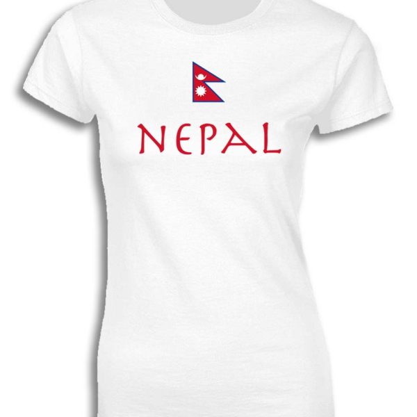 NEPAL WITH FLAG FOR WOMEN