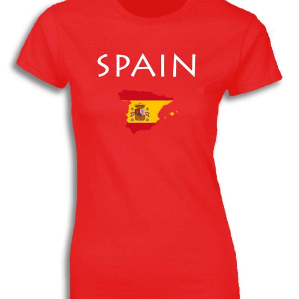 SPAIN MAP FLAG FOR WOMEN
